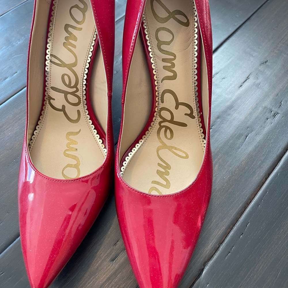 Sam Edelman Red Patent 3 inch heel